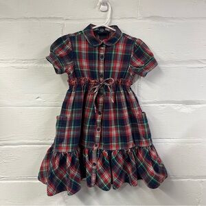 Ralph Lauren girl’s plaid flannel short sleeve dress